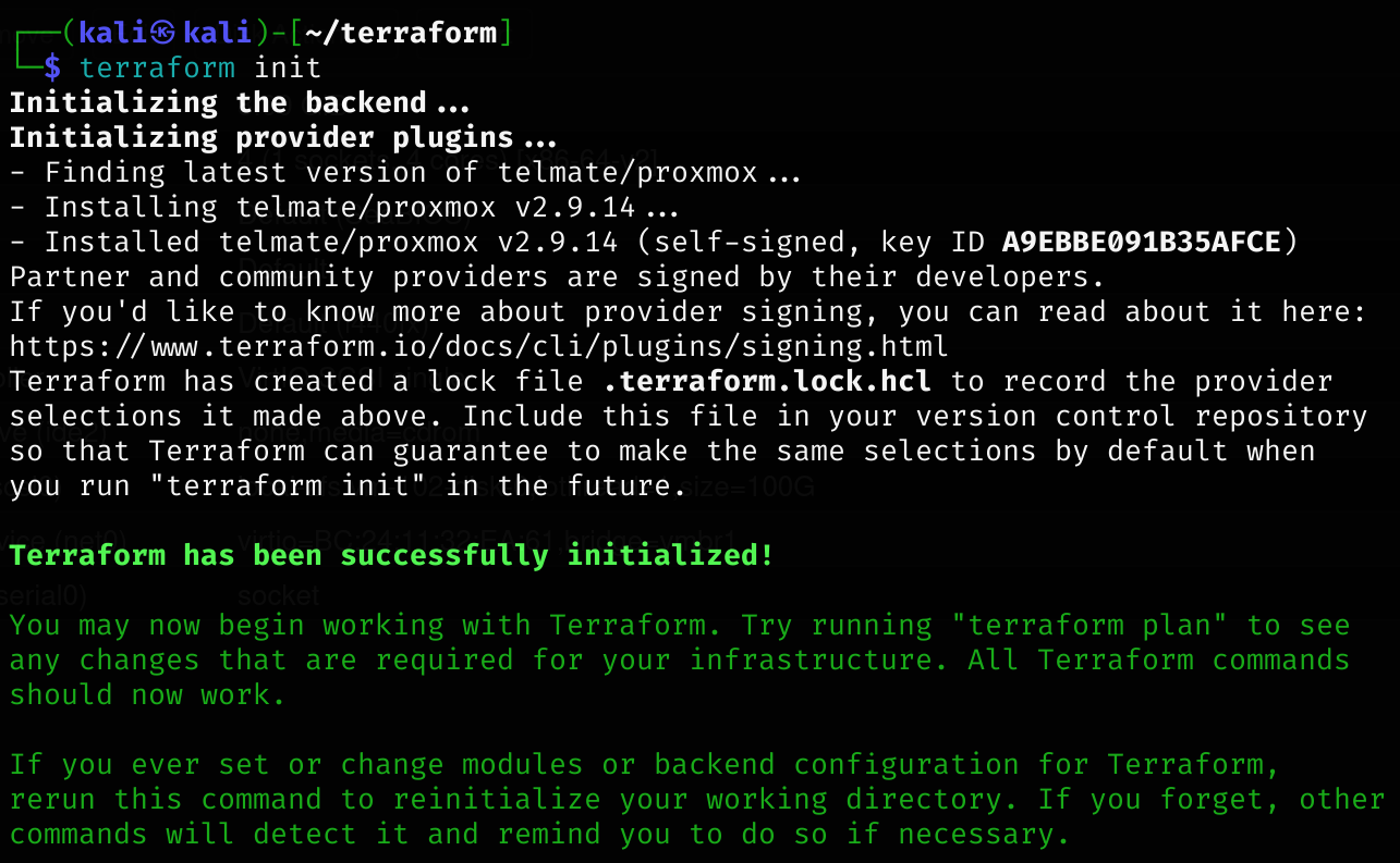 terraform init